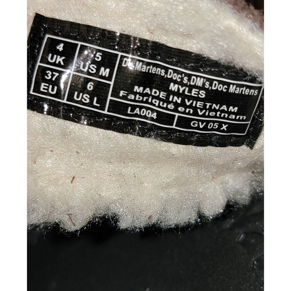 Dr. Martens Myles Suede Fur- Lined Buckle Slide Sandals - Picture 7 of 8